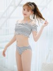 画像5: 【ノベルティ対象】【予約 / 6月下旬発送予定】【ビキニ】【水着】シャーリングオフショルビキニ  2点セット [YMT] (5)