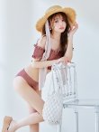 画像14: 【予約 / 6月下旬発送予定】【ビキニ】【水着】シャーリングオフショルビキニ  2点セット [YMT] (14)