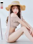 画像4: 【予約 / 6月下旬発送予定】【ビキニ】【水着】シャーリングオフショルビキニ  2点セット [YMT] (4)