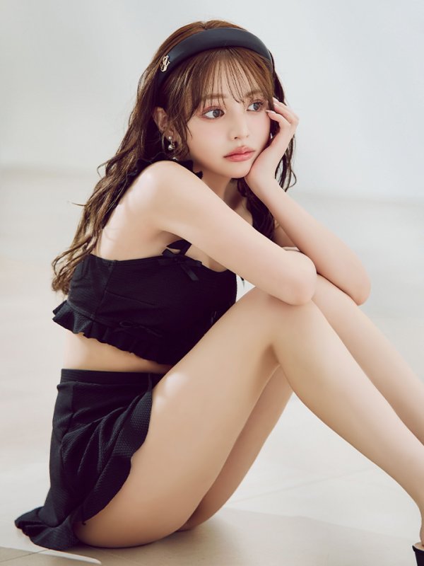 画像13: 【即日発送】【ビキニ】【水着】立体リボンフリルスカートビキニ  3点セット [YMT] (13)