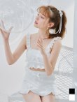 画像4: 【ノベルティ対象】【予約 / 6月中旬発送予定】【ビキニ】【水着】立体リボンフリルスカートビキニ  3点セット [YMT] (4)