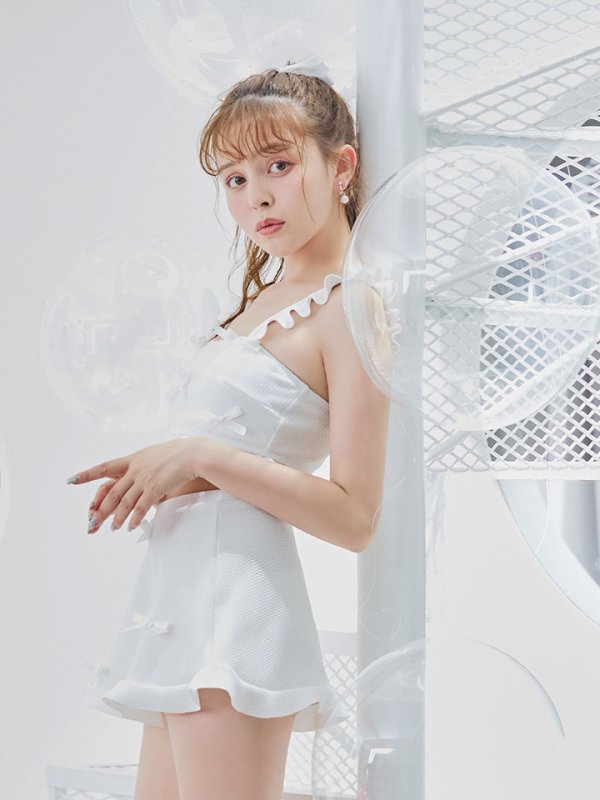 画像16: 【即日発送】【ビキニ】【水着】立体リボンフリルスカートビキニ  3点セット [YMT] (16)