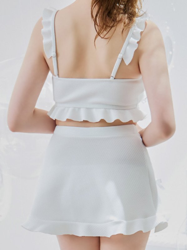 画像21: 【即日発送】【ビキニ】【水着】立体リボンフリルスカートビキニ  3点セット [YMT] (21)