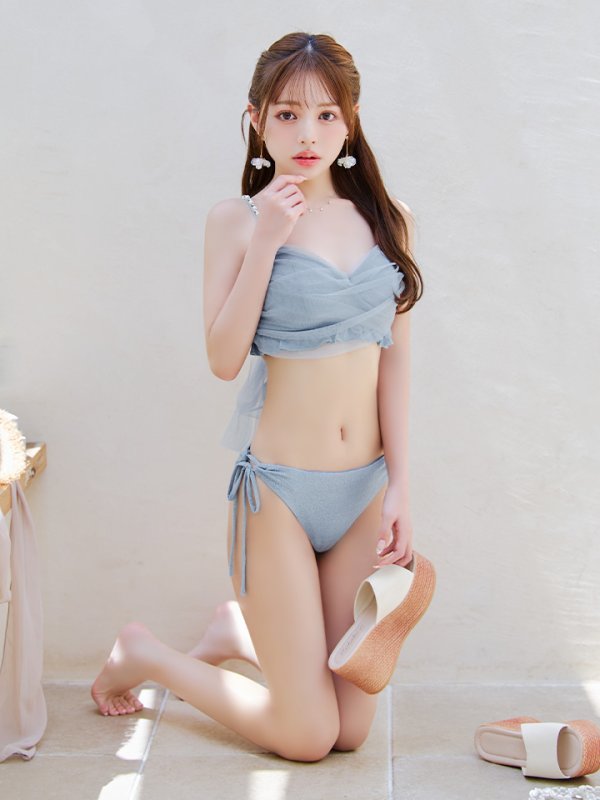 画像16: 【即日発送】【ビキニ】【水着】ラメチュールバックリボンビキニ [FB01] (16)