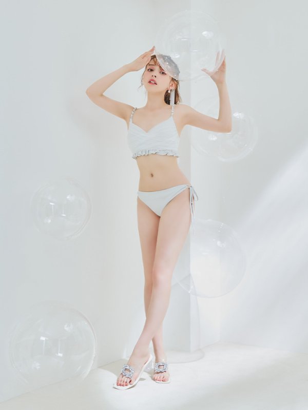 画像13: 【即日発送】【ビキニ】【水着】ラメチュールバックリボンビキニ [FB01] (13)