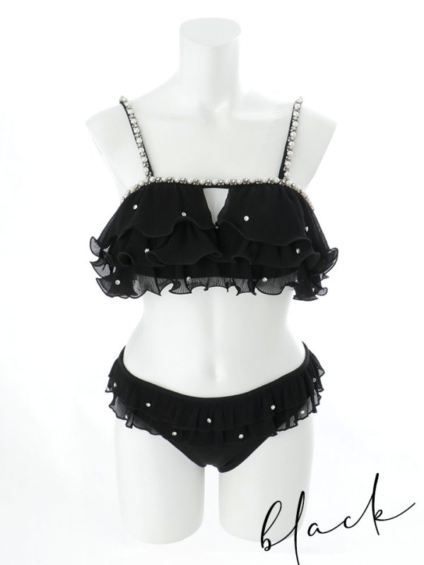 画像42: 【即日発送】【ビキニ】【水着】 ガーリーフリル×ビスチェ セットアップ ビキニ 2点セット[YMT] (42)