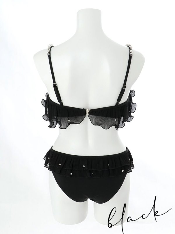 画像43: 【即日発送】【ビキニ】【水着】 ガーリーフリル×ビスチェ セットアップ ビキニ 2点セット[YMT] (43)