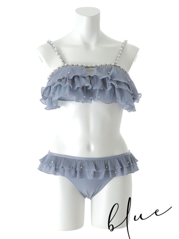 画像44: 【即日発送】【ビキニ】【水着】 ガーリーフリル×ビスチェ セットアップ ビキニ 2点セット[YMT] (44)