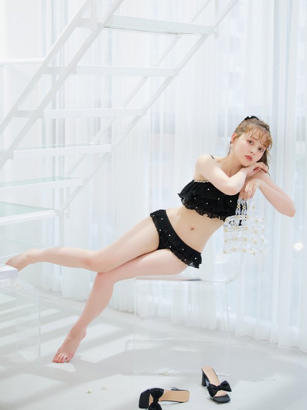 画像19: 【即日発送】【ビキニ】【水着】 ガーリーフリル×ビスチェ セットアップ ビキニ 2点セット[YMT] (19)