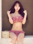ピンク　モデル：三上悠亜　身長：159cm　着用サイズ：Sサイズ