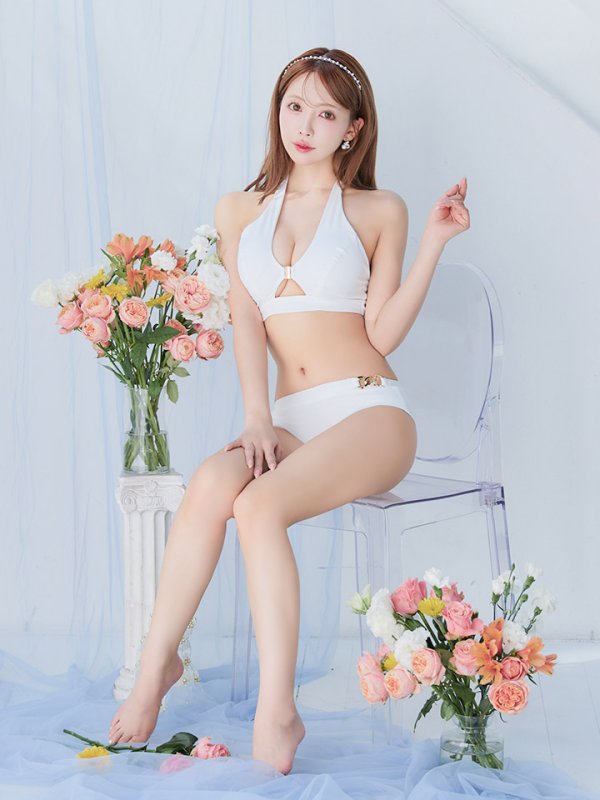 画像21: 【即日発送】【ビキニ】【水着】クロスホルターネックビキニ 2点セット [YMT] (21)