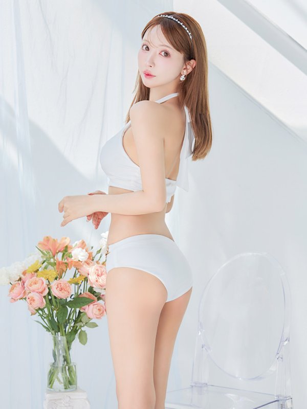 画像8: 【即日発送】【ビキニ】【水着】クロスホルターネックビキニ 2点セット [YMT] (8)