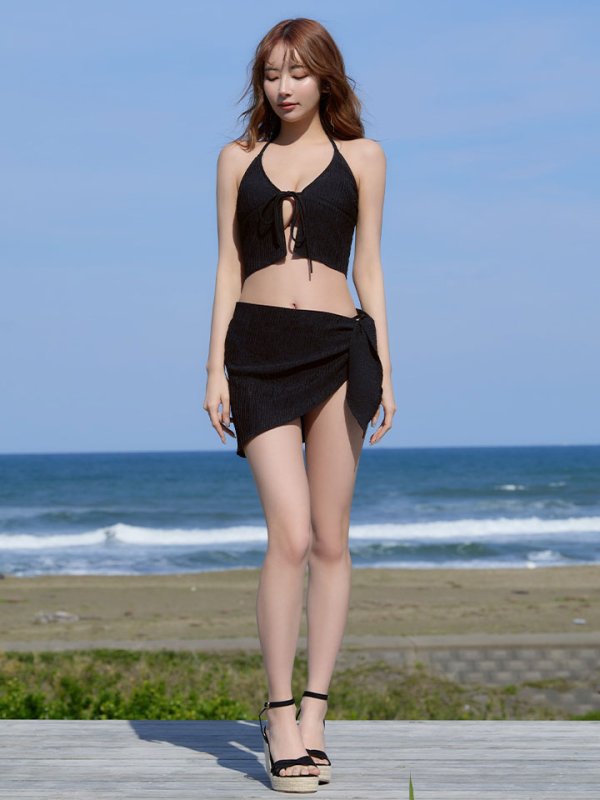 画像7: 【ビキニ】【水着】パレオ付きナチュラルビキニ 3点セット 3点セット[FB01]【予約 / 6月中旬発送予定】 (7)
