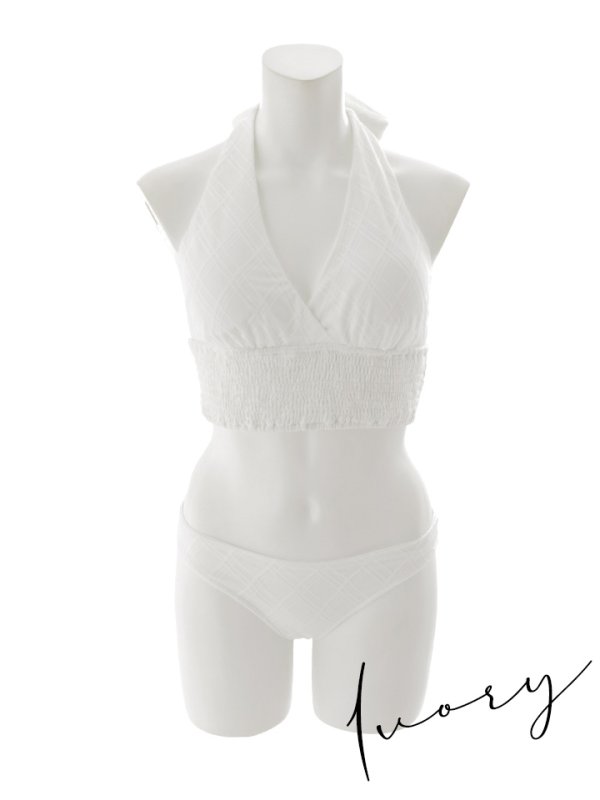 画像32: 【ビキニ】【水着】チェックレースホルターネックビキニ [FB01]【予約 / 6月下旬発送予定】 (32)