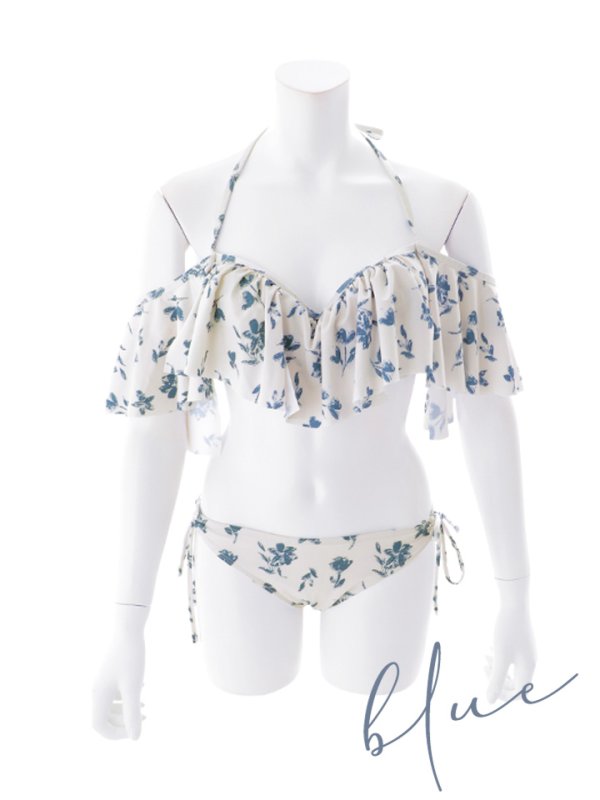 画像24: 【ビキニ】【水着】小花柄オフショルビキニ[FB01]【予約 / 6月上旬発送予定】 (24)