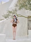 画像3: 【ビキニ】【水着】フリル×バイカラー・ハイウエストビキニ 2点セット 2点セット[FB01]【予約 /6月上旬発送予定】 (3)