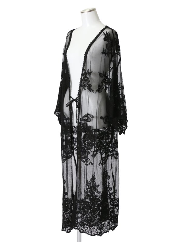 画像15: 【即日発送】【水着小物：カーディガン】ロングスリーブレースカーディガン[YMT] (15)