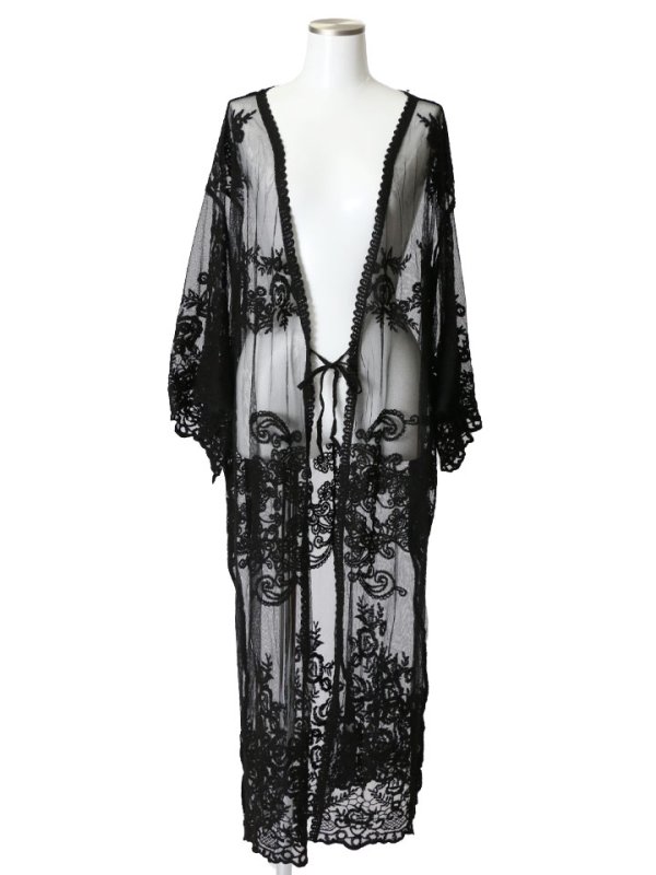 画像11: 【即日発送】【水着小物：カーディガン】ロングスリーブレースカーディガン[YMT] (11)