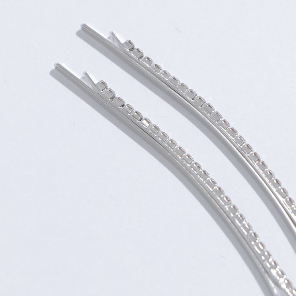 画像3: 【アクセサリー：ヘアアクセ】ビジューシルバーヘアピン【1カラー】[OF02] (3)