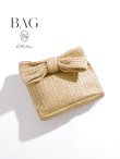 画像1: 【即日発送】【ビキニ】【水着小物：ビーチバッグ】ナチュラルリボンクラッチバッグ【1カラー】[FB01] (1)