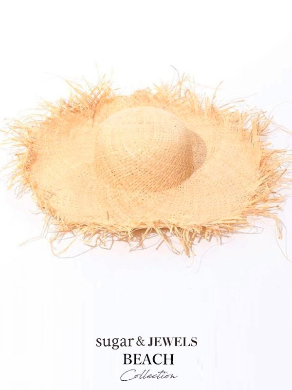 画像2: 【即日発送】【水着小物：帽子】麦わらフリンジストローハット [YMT] (2)