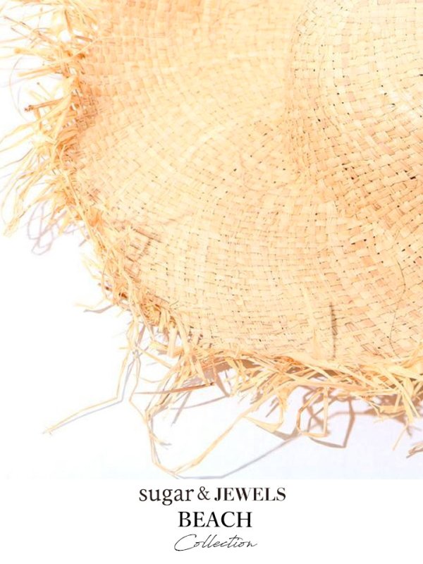 画像3: 【即日発送】【水着小物：帽子】麦わらフリンジストローハット [YMT] (3)