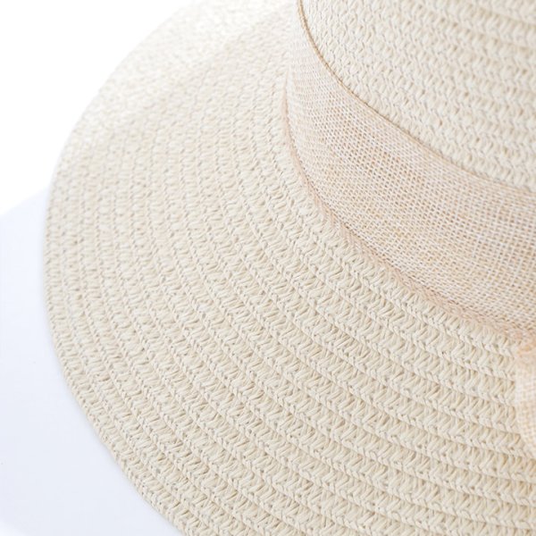 画像7: 【即日発送】【ビキニ】【水着小物：帽子】リボン付きシンプルストローハット[YMT] (7)