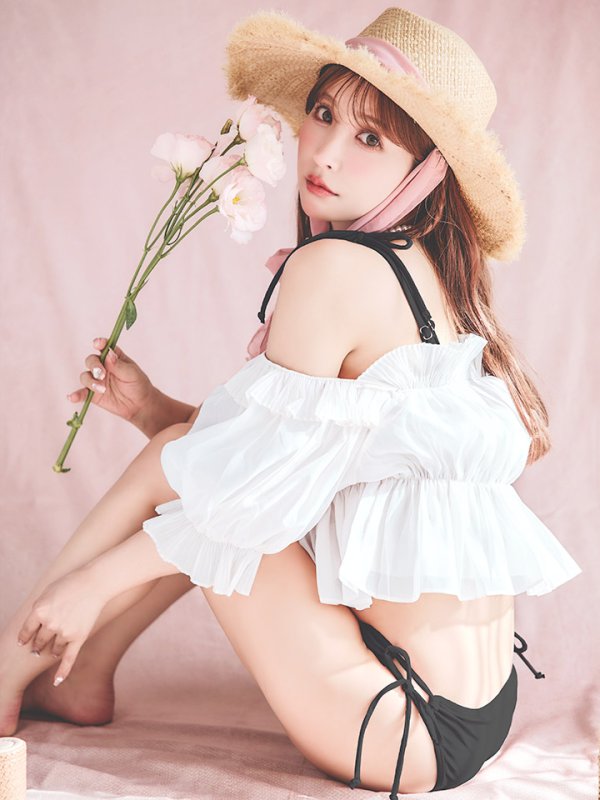 画像35: 【即日発送】【ビキニ】【水着】ショルダー紐シンプルビキニ 2点セット（MG-K018）[YMT] (35)