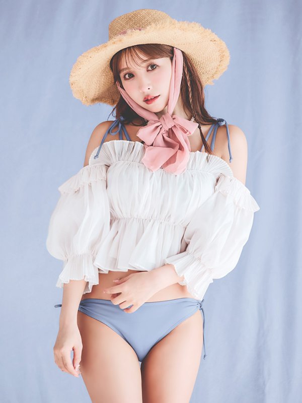 画像43: 【即日発送】【ビキニ】【水着】ショルダー紐シンプルビキニ 2点セット（MG-K018）[YMT] (43)