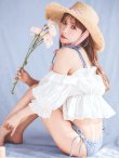 画像7: 【予約商品/6月下旬発送予定】【ビキニ】【水着】ショルダー紐シンプルビキニ 2点セット（MG-K018）[YMT] (7)