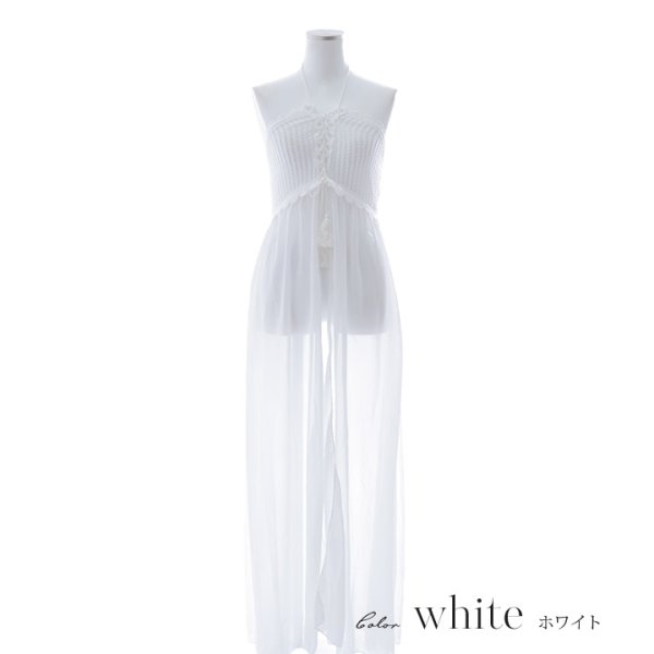 画像6: 【即日発送】【ビキニ】【水着小物：カーディガン】前開きベアパレオワンピース[YMT] (6)