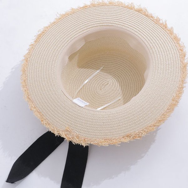 画像7: 【即日発送】【浴衣小物：麦わら帽子】リボン付きストローハット【YMT】 (7)