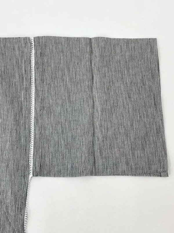 画像7: 【即日発送】【メンズ甚平】グレー地に縞模様甚平【甚平・下駄セット】[YMT] (7)