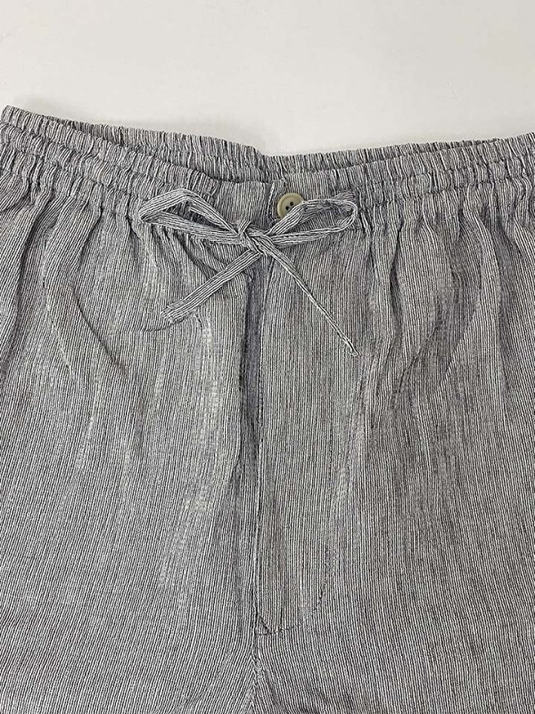 画像8: 【即日発送】【メンズ甚平】グレー地に縞模様甚平【甚平・下駄セット】[YMT] (8)