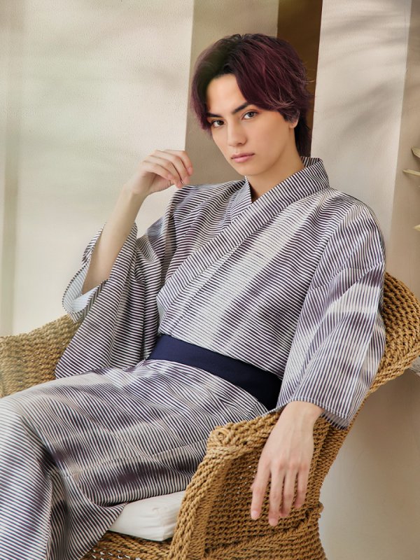 画像10: 【即日発送！】【メンズ浴衣】シンプルアート浴衣【浴衣３点セット 浴衣/帯/下駄】[YMT] (10)