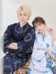 画像15: 【即日発送】白地×水彩ブルーの清涼漂う百合浴衣 OBI-g-500-kj-11-AQM / HIMO-900-yn-4-GYxGY / YA-945-kj-W / HEKO-800-sb-5-W / GETA-02-ok-3-LBL go [YMT] (15)