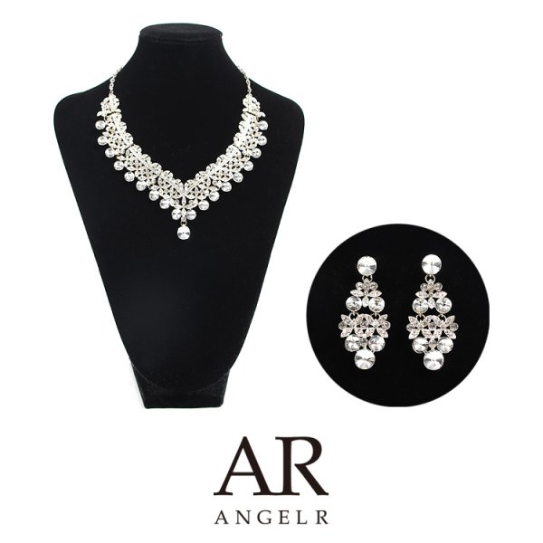 画像2: 【アクセサリー:セット】【Angel R】ラグジュアリーネックレス&ピアスSET【OF02C-U】 (2)