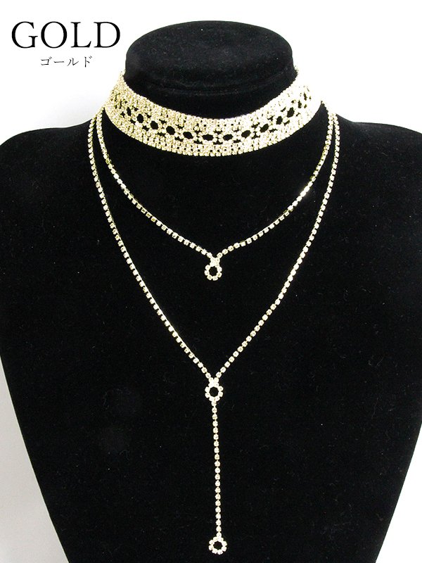 画像3: 【アクセサリー:ネックレス】【Angel R/エンジェルアール】ボリュームチョーカーダブルチェーンネックレス【OF02】 (3)