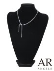 画像1: 【アクセサリー：ネックレス】【ANGEL R/エンジェルアール】シンプルビジューラインネックレス[OF02] (1)