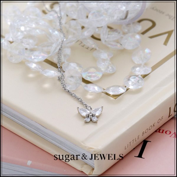 画像2: 【アクセサリー：ネックレス】シルバーバタフライモチーフネックレス【1カラー】[OF02] NE306 (2)