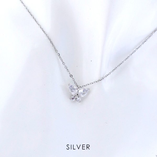 画像3: 【アクセサリー：ネックレス】シルバーバタフライモチーフネックレス【1カラー】[OF02] NE306 (3)