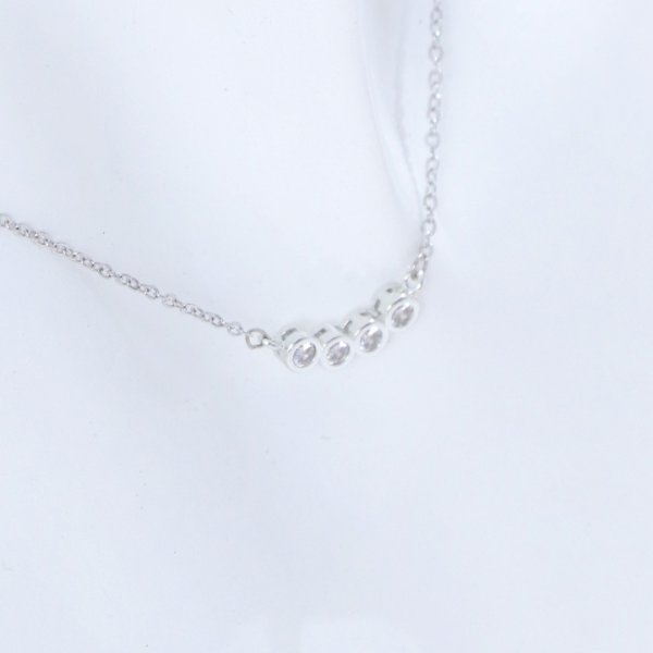 画像3: 【ネックレス】シンプルシルバービジューネックレス【1カラー】[OF02] (3)