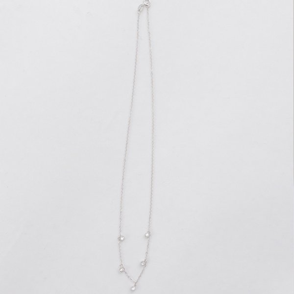 画像3: 【アクセサリー：ネックレス】5連ビジューシルバーネックレス【1カラー】[OF02] (3)