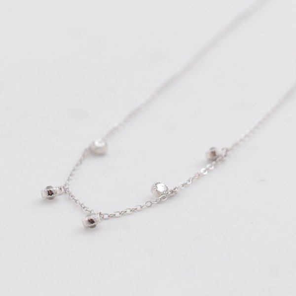 画像4: 【アクセサリー：ネックレス】5連ビジューシルバーネックレス【1カラー】[OF02] (4)