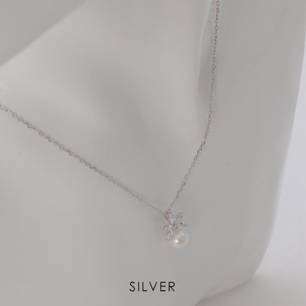 画像2: 【アクセサリー：ネックレス】ビジューパールネックレス【1カラー】[OF02] (2)