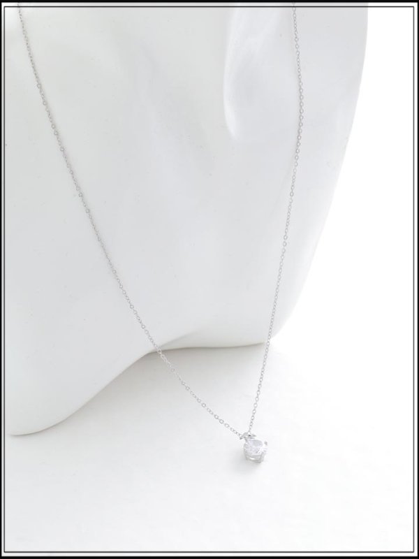 画像3: 【ネックレス】クリスタルストーンシルバーネックレス【1カラー】[OF02]  (3)