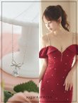 画像1: 【ネックレス】リボンドロップビジューネックレス【1カラー】[OF03]  (1)
