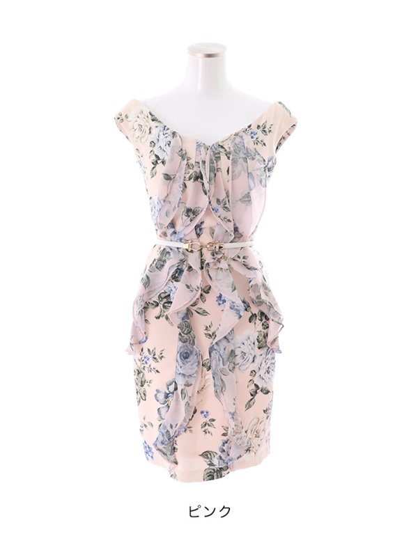 画像13: SALE!【高級ドレスanが特別価格!】花柄フリルレースドレス/透け/胸元隠し/ミニドレス/キャバドレス【S-Mサイズ/3カラー】[HC02-U] 【AOC】 (13)