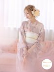 画像3: 【即日発送】【浴衣】大人スウィートフラワー 薔薇 ローズ 浴衣【浴衣３点セット 浴衣/帯/下駄】（ OBI-hira-100-ok-15-WxW / HIMO-900-yn-8-P / HEKO-800-sb-4-P / GETA-02-ok-5-P ) [YMT] (3)