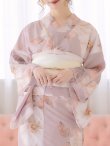 画像9: 【即日発送】【浴衣】大人スウィートフラワー 薔薇 ローズ 浴衣【浴衣３点セット 浴衣/帯/下駄】（ OBI-hira-100-ok-15-WxW / HIMO-900-yn-8-P / HEKO-800-sb-4-P / GETA-02-ok-5-P ) [YMT] (9)